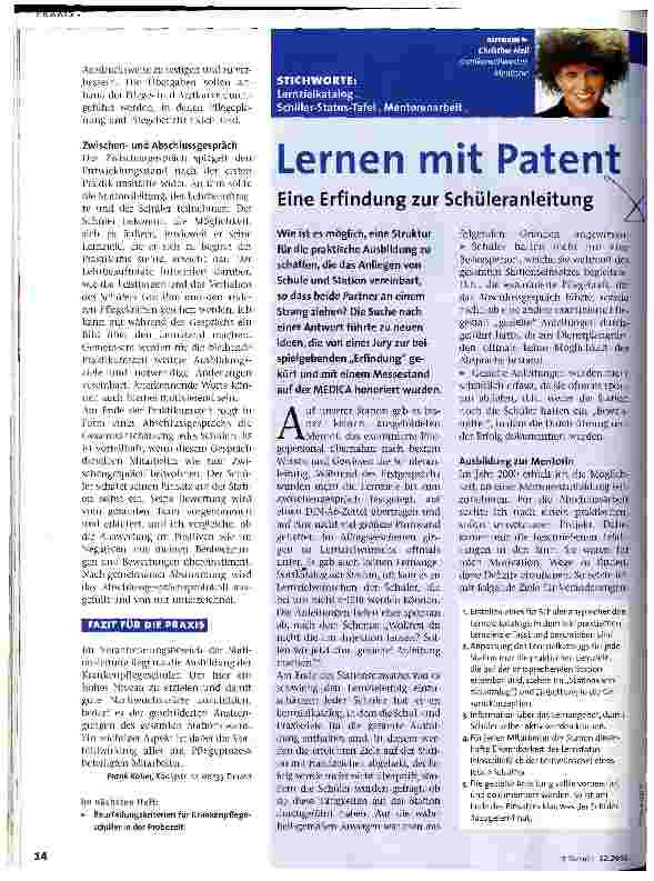 Vorschauseite 3: Von der Schule in die Praxis