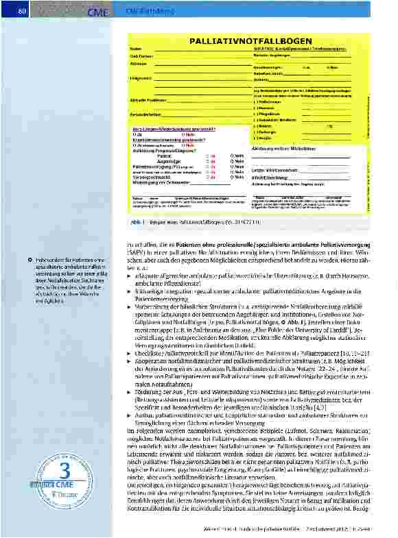 Vorschauseite 4: Präklinische palliative Notfälle -Besonderheiten bei der therapeutischen Entscheidung