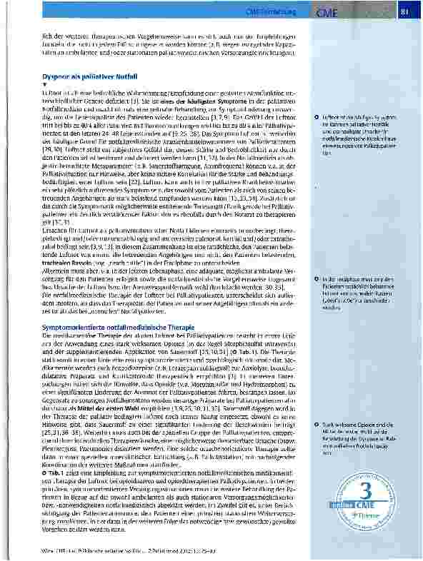 Vorschauseite 5: Präklinische palliative Notfälle -Besonderheiten bei der therapeutischen Entscheidung