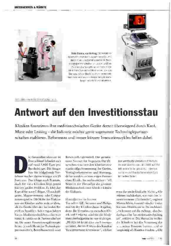 Vorschauseite 1: Antwort auf den Investitionsstau