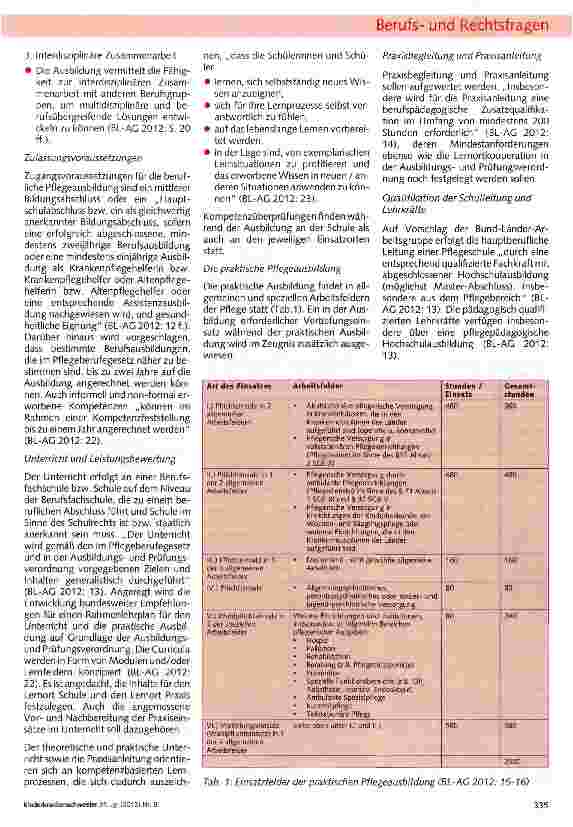 Vorschauseite 2: Eckpunkte für ein neues Pflegeberufegesetz