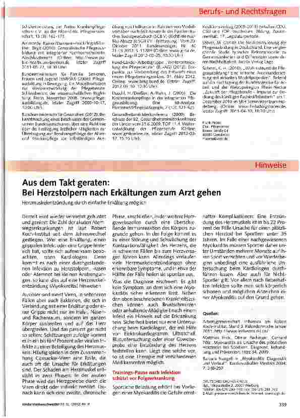 Vorschauseite 6: Eckpunkte für ein neues Pflegeberufegesetz
