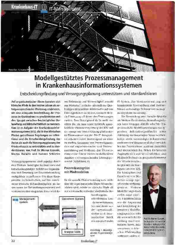Vorschauseite 1: Modellgestütztes Prozessmanagement in Krankenhausinformationssystemen