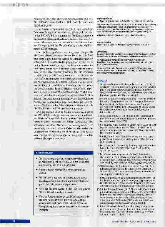 Vorschauseite 6: Ärztliche Verordnungen von potenziell inadäquater Medikation bei Älteren