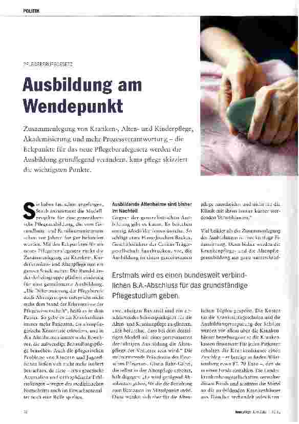 Vorschauseite 1: Ausbildung am Wendepunkt