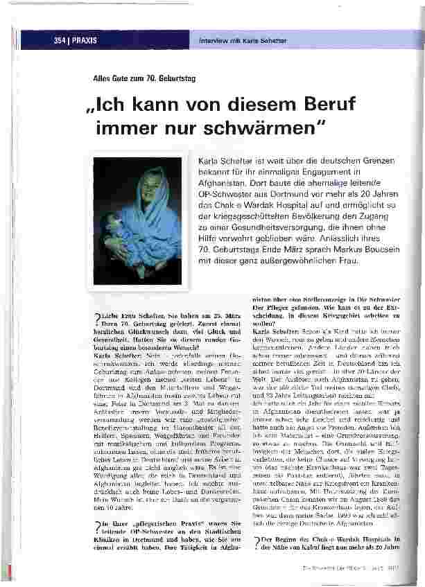 Vorschauseite 1: Ich kann von diesem Beruf immer nur schwärmen