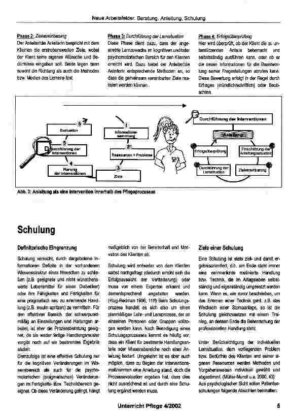 Vorschauseite 4: Neue Arbeitsfelder in der Pflegeeine definitorische Klärung von Beratung, Anleitung und Schulung