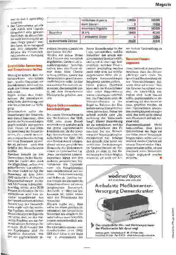 Vorschauseite 2: Die Vorauszahlungen im Auge behalten