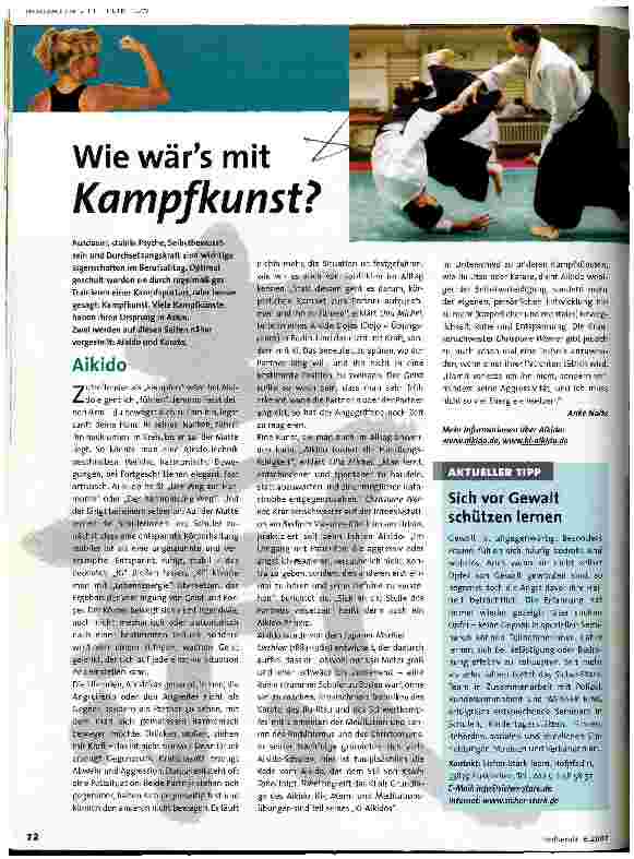 Vorschauseite 1: Wie wär`s mit Kampfkunst?