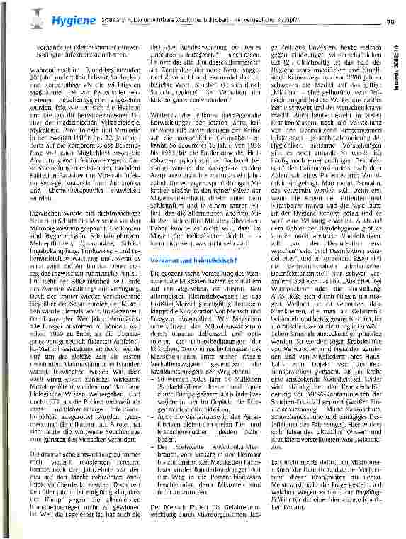Vorschauseite 2: Die unsichtbare Macht der Mikroben - ein vergeblicher Kampf?