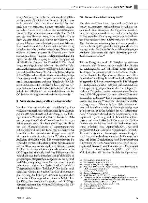 Vorschauseite 4: Rechtliche Probleme in der Operationspflege