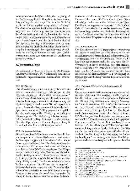 Vorschauseite 6: Rechtliche Probleme in der Operationspflege