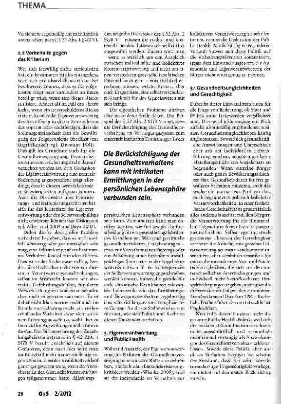 Vorschauseite 4: Eigenverantwortung im Gesundheitsrecht