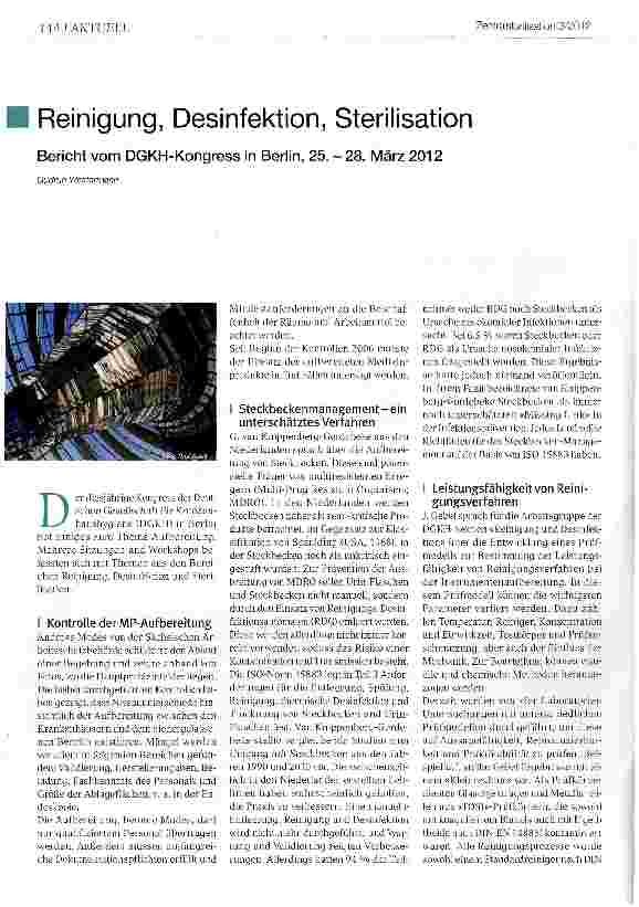 Vorschauseite 1: Reinigung, Desinfektion, Sterilisation