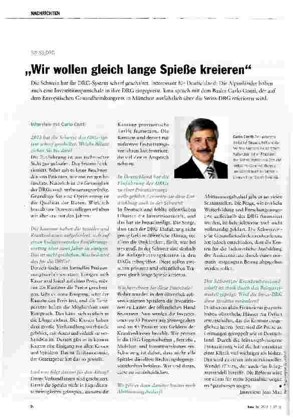 Vorschauseite 1: „Wir wollen gleich lange Spieße kreieren