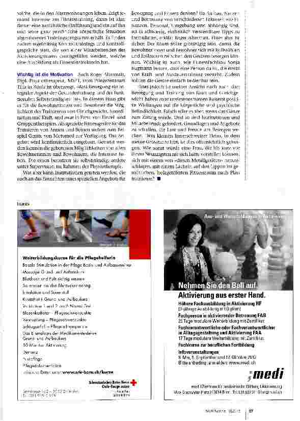 Vorschauseite 3: Rüstig dank Fitnesstraining im Heim