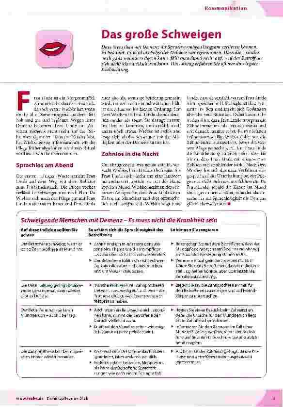 Vorschauseite 1: Das große Schweigen