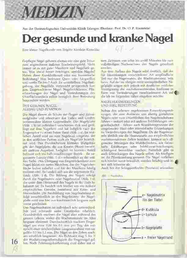 Vorschauseite 1: Der gesunde und der kranke Nagel Eine kleine Nagelkunde