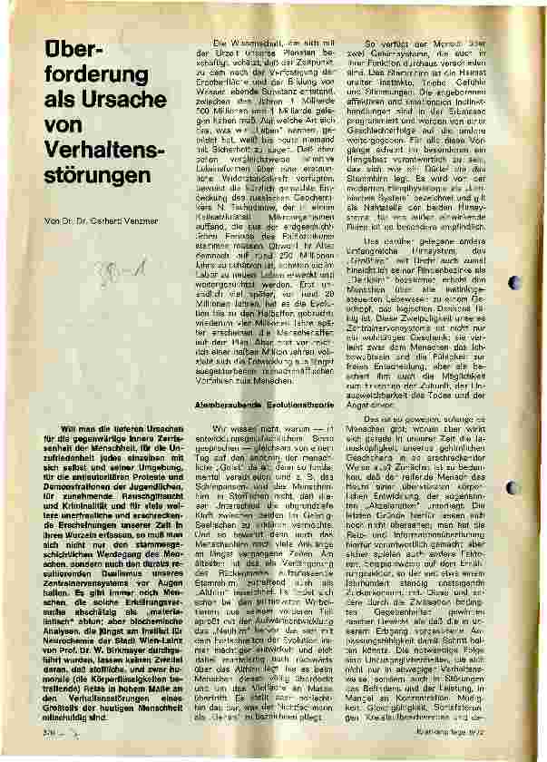 Vorschauseite 1: Überforderung als Ursache von Verhaltensstörungen