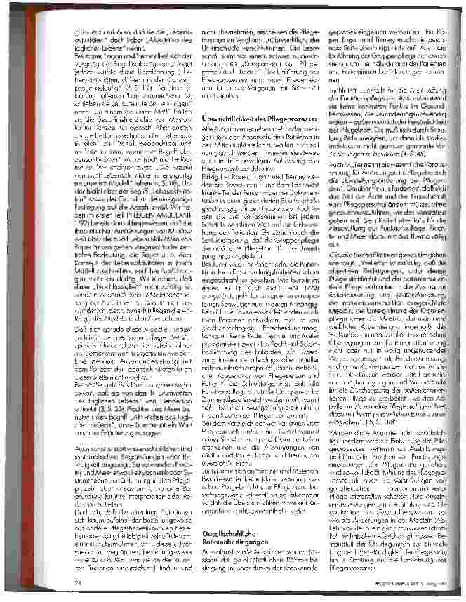 Vorschauseite 2: Vergleichende Darstellung zum Pflegeprozeß 3. Teil