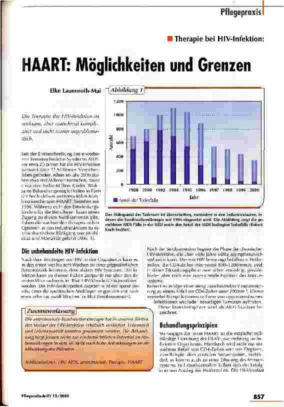 Vorschauseite 1: HAART: Möglichkeiten und Grenzen
