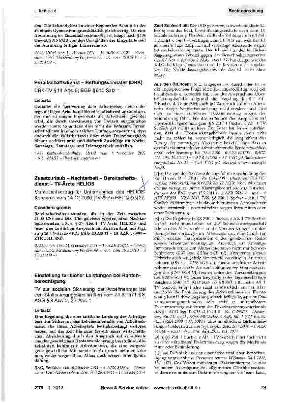Vorschauseite 2: Korrigierende Rückgruppierung - entgegenstehender Vertrauenstatbestand ZPO §256 Abs. 1; BGB §242; BAT-0 VergGr. VII; TV-L Entgeltgruppe 5