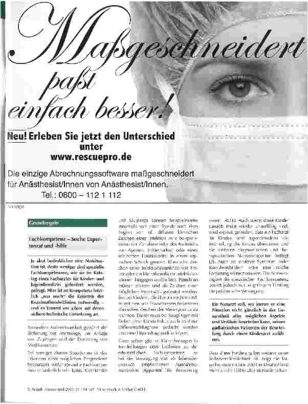 Vorschauseite 2: Die präklinische Versorgung von Notfällen im Kindesalter