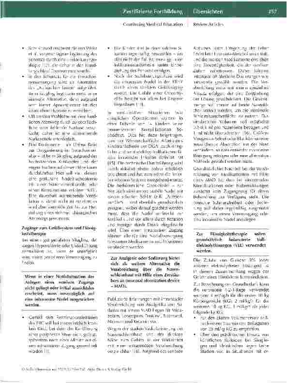 Vorschauseite 4: Die präklinische Versorgung von Notfällen im Kindesalter