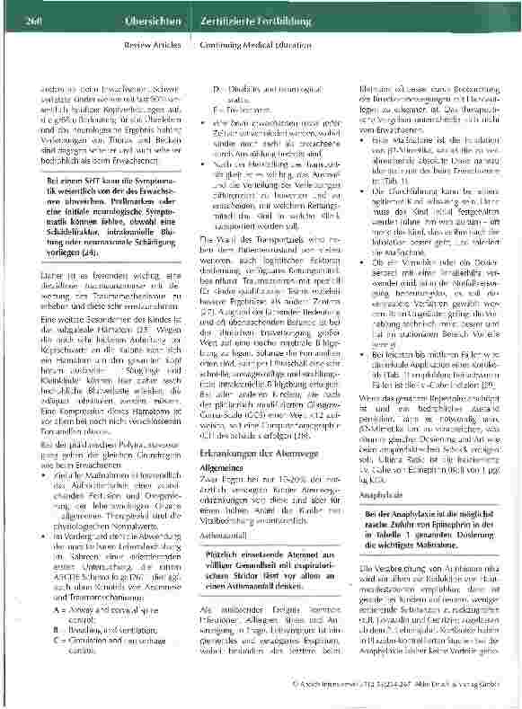 Vorschauseite 6: Die präklinische Versorgung von Notfällen im Kindesalter