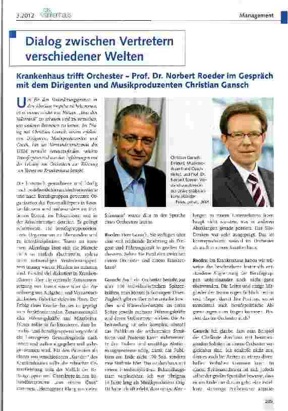 Vorschauseite 1: Management Dialog zwischen Vertretern verschiedener Welten