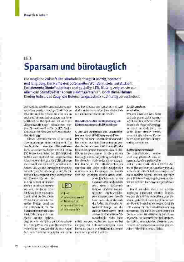Vorschauseite 1: Sparsam und bürotauglich