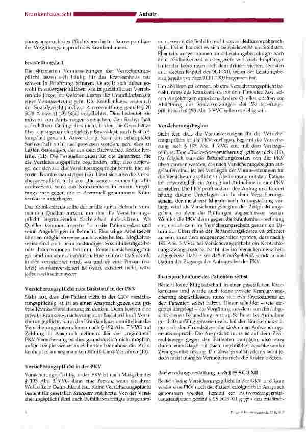 Vorschauseite 3: Krankenhausvergütung bei mittellosen Patienten