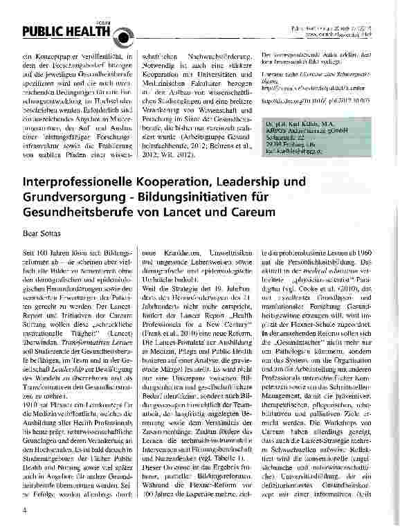 Vorschauseite 3: Neue Entwicklungen und Herausforderungen im Wandel der Gesundheitsberufe