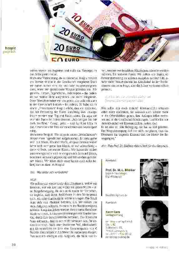 Vorschauseite 3: Ehremanttragendes Element und Motor der Hospizbewegung