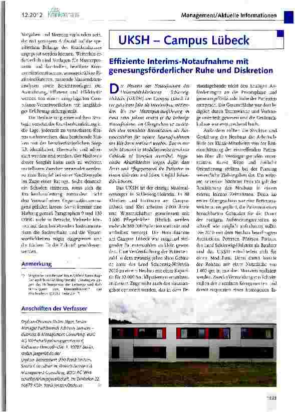 Vorschauseite 3: Mithaftung der Krankenhausleitung