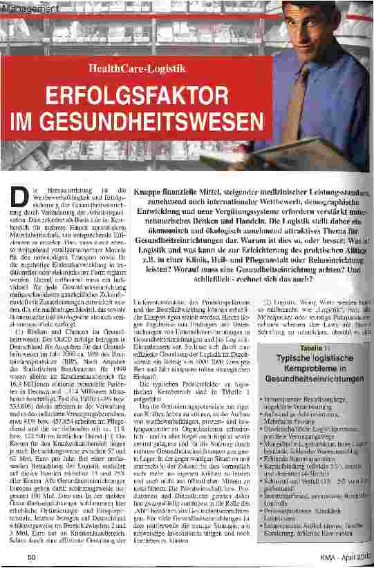 Vorschauseite 1: Erfolgsfaktor im Gesundheitswesen