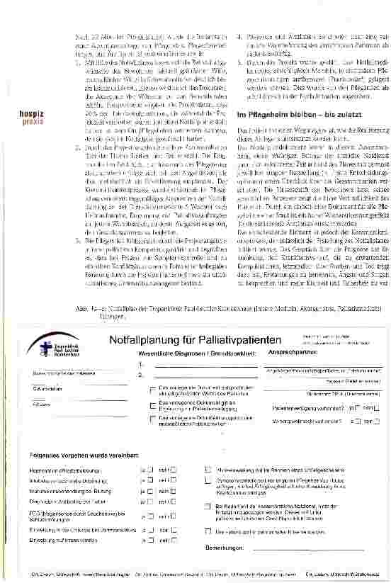 Vorschauseite 2: Pflegeheim bleiben bis zuletzt-Notfallplanung für PalliativpatIINen