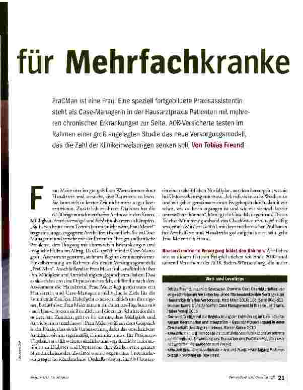 Vorschauseite 2: Einzelcoaching für Mehrfachkranke
