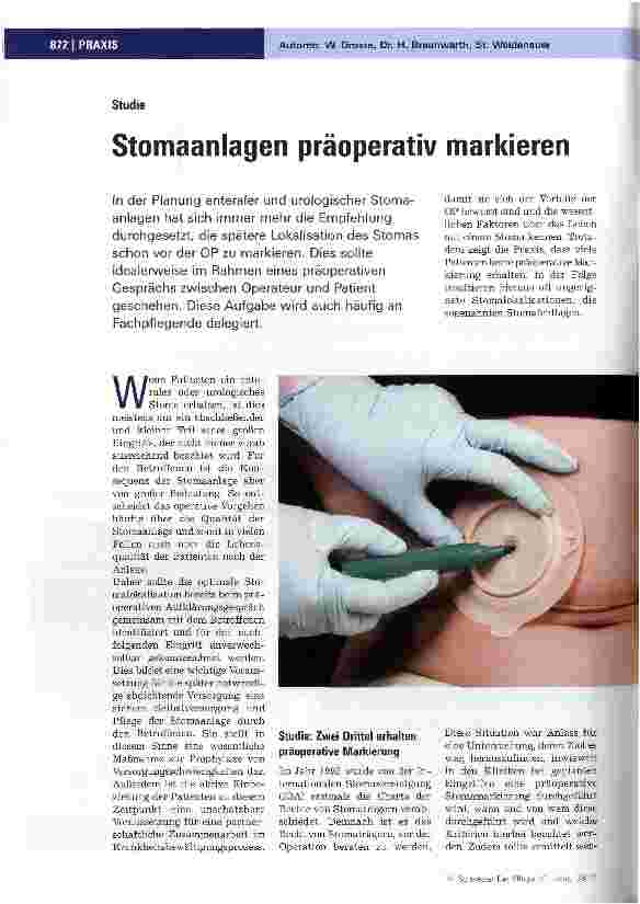Vorschauseite 1: Stomaanlagen präoperativ markieren