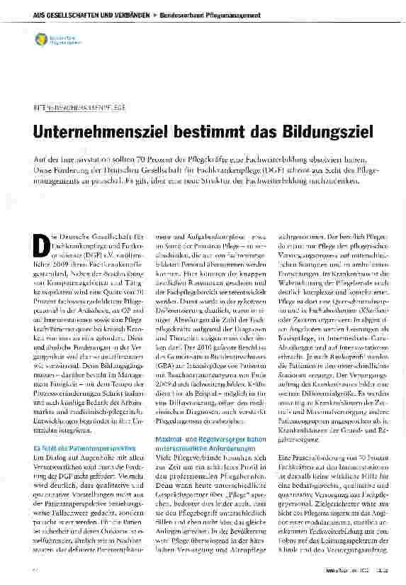 Vorschauseite 1: Unternehmensziel bestimmt das Bildungsziel