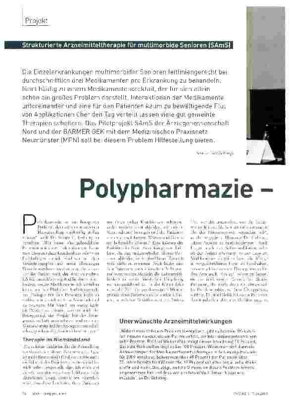 Vorschauseite 1: Polypharmazieim Niemandsland der Leitlinien