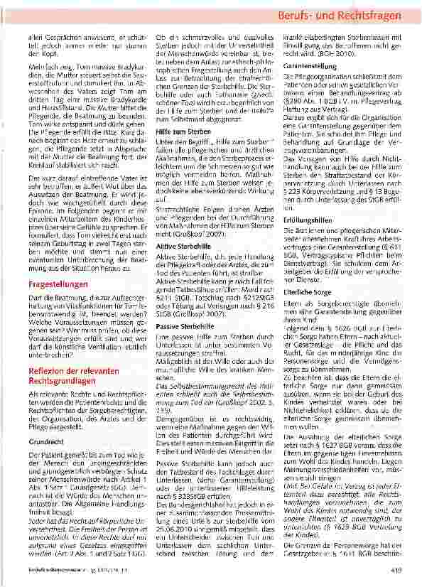 Vorschauseite 2: Rechtsgrundlagen zur Legitimation von Entscheidungen in der pädiatrischen Palliativversorgung