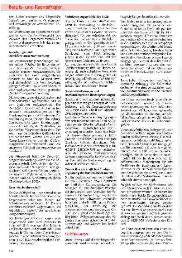 Vorschauseite 3: Rechtsgrundlagen zur Legitimation von Entscheidungen in der pädiatrischen Palliativversorgung