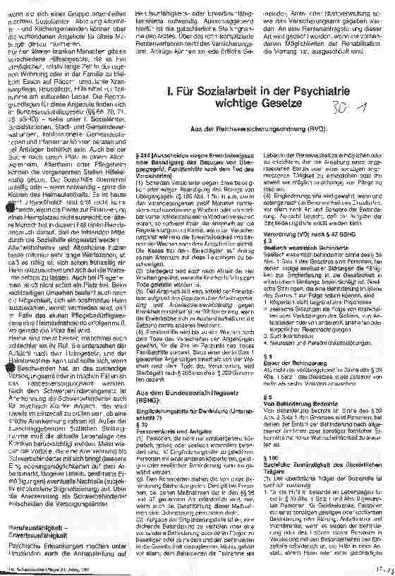 Vorschauseite 3: Sozialarbeit in der gemeindenahen Psychiatrie Zum Umgang mit psychischen Krankenen - 7. Folge
