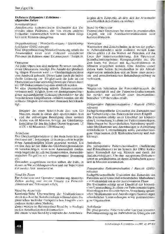 Vorschauseite 2: Datenanforderungen auf dem Personalsektor zur Abbildung von Prozessen im OP und zur Kalkulation der DRGs Stellungnahme des Berufsverbandes der Deutschen Chirurgen und des Berfufsv…
