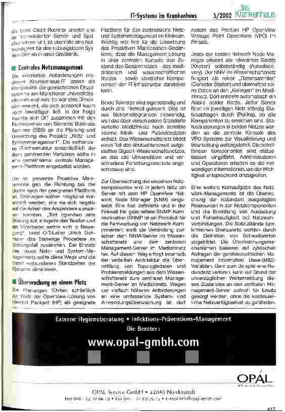 Vorschauseite 2: Management-Plattform zum Schutz des IT-Verbundes im Klinikum der Universität München