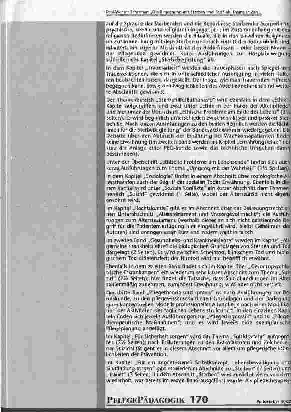 Vorschauseite 5: Die Begegnung mit Sterben und Tod als Thema in den Lehrbüchern der Pflegeberufe