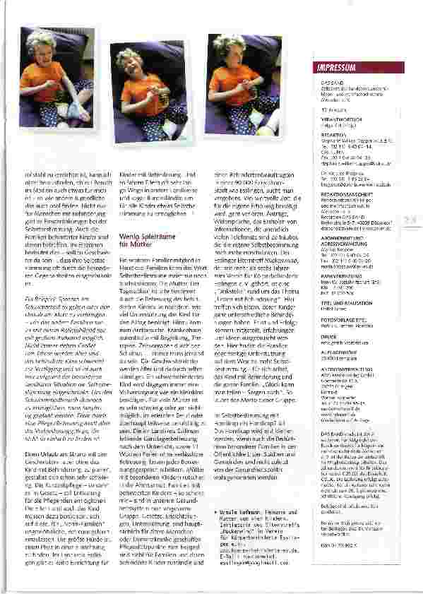 Vorschauseite 2: Selbstbestimmung mit Handicapein Handicap?