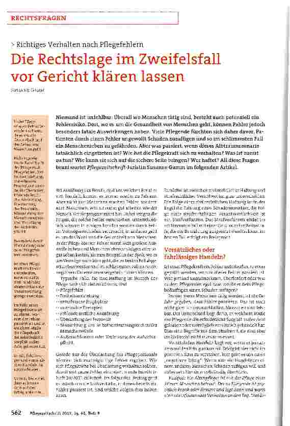 Vorschauseite 1: Die Rechtslage im Zweifelsfall vor Gericht klären lassen