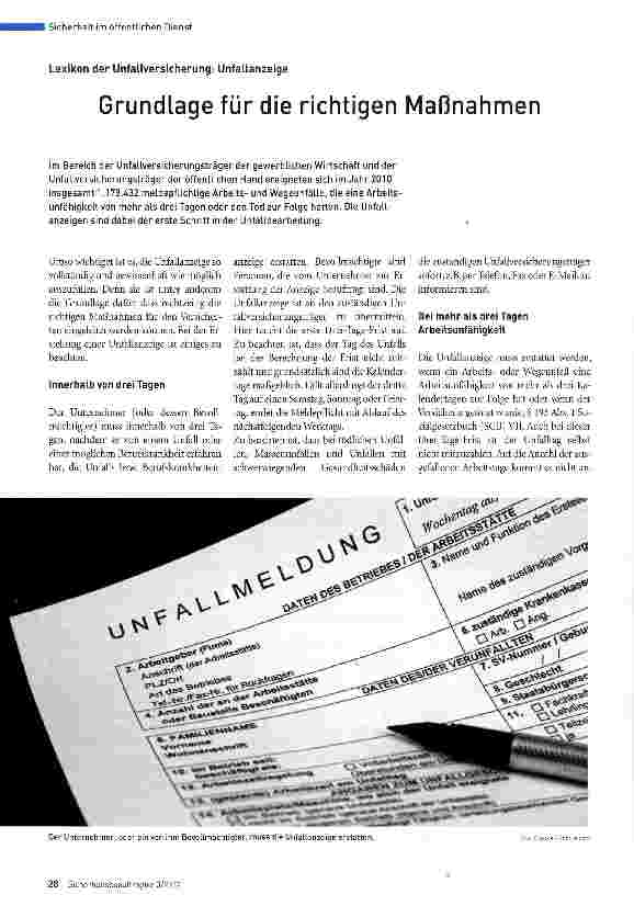 Vorschauseite 1: Grundlage für die richtigen Maßnahmen